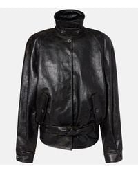 Magda Butrym - Belted Leather Jacket - Lyst