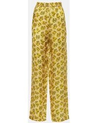 Isabel Marant - Piera Printed Silk-Blend Straight Pants - Lyst