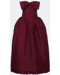 ShuShu/Tong - Bow-Detail Wool And Silk Blend Bustier Dress - Lyst