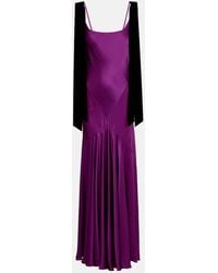 Nina Ricci - Maxikleid Aus Satin - Lyst