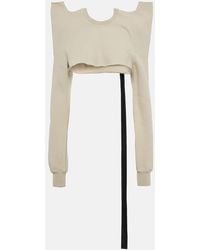 Rick Owens - Top cropped DRKSHDW in cotone - Lyst