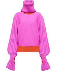 Damen Bekleidung Pullover und Strickwaren Rollkragenpullover 8 by YOOX Synthetik Rollkragenpullover in Pink 