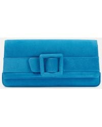 Manolo Blahnik - Maygot Suede Clutch - Lyst