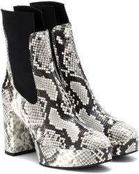 Acne Studios Embossed Leather Ankle Boots - Black