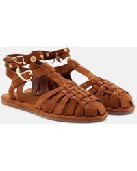 Ancient Greek Sandals - Karina Suede Fisherman Sandals - Lyst