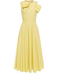 ROKSANDA - Bow-detail Cotton Midi Dress - Lyst