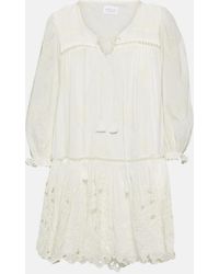 Velvet - Renee Embroidered Cotton Minidress - Lyst
