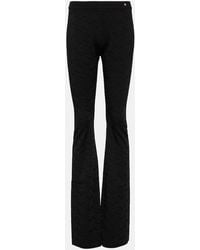 Versace - Greca Intarsia High-Rise Flared Pants - Lyst