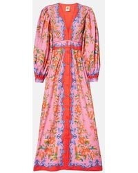 FARM Rio - Sicily Flowers Cotton Shirt Dress - Lyst