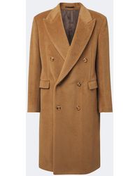 Lardini - Double-Breasted Virgin Wool Coat - Lyst