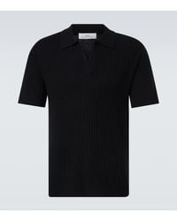 arch4 - Ribbed-Knit Cashmere Polo Shirt - Lyst