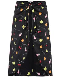 Ganni Esclusiva per Mytheresa - Pareo a stampa - Nero