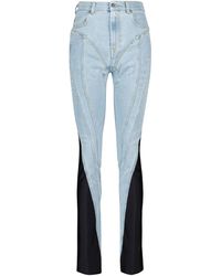 Mugler Spiral High-rise Slim Jeans - Blue
