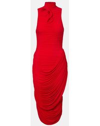 Magda Butrym - Floral-Applique Draped Gown - Lyst