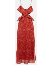 SIR. - Allegra Floral Ramie Maxi Dress - Lyst