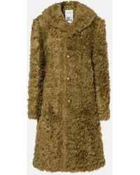 Burberry - Mantel Aus Faux Fur - Lyst