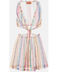 Missoni - Miniabito Con Cut-Out A Zig-Zag - Lyst