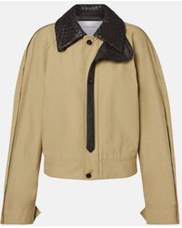 Bottega Veneta - Intrecciato Leather-Trimmed Blouson - Lyst
