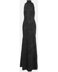 Alaïa - Patterned Turtleneck Gown - Lyst