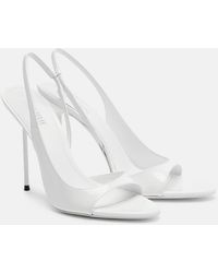 Paris Texas - Lidia Patent Leather Slingback Sandals - Lyst