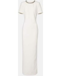 Roland Mouret - Robe Aus Crepe Mit Kristallen - Lyst