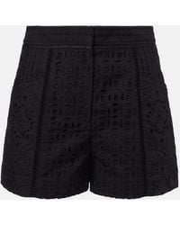 Veronica Beard - Fabian Broderie Anglaise Cotton Shorts - Lyst
