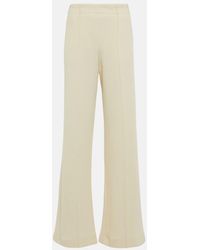 Chloé - Pantalones Anchos En Lana De Tiro Alto - Lyst