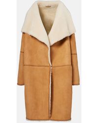 TOTEME - Shearling-Trimmed Suede Coat - Lyst