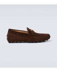 Tod's - T Timeless Suede Loafers - Lyst