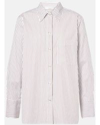 Vince - Striped Cotton Poplin Shirt - Lyst