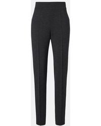 Alaïa - Knitted Wool-Blend Tapered Pants - Lyst