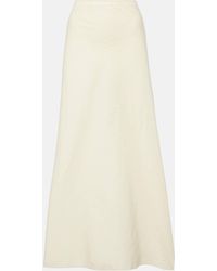 Khaite - Mauva Silk And Cotton Organza Maxi Skirt - Lyst