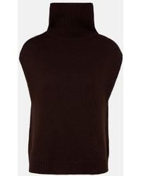 Jardin Des Orangers - Turtleneck Wool And Cashmere Sweater Vest - Lyst