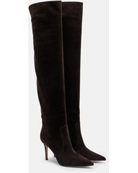 Gianvito Rossi - Hansen Suede Knee-High Boots - Lyst