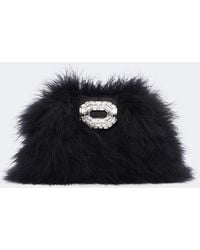 AMINA MUADDI - Camelia Embellished Feather Clutch - Lyst