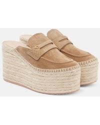 Gianvito Rossi - Suede Espadrille Wedges - Lyst