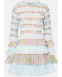 SUSAN FANG - Vestido Corto De Tul A Capas - Lyst