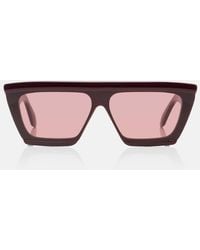 Alaïa - Lettering Logo Flat-Top Sunglasses - Lyst