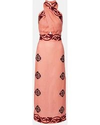 Johanna Ortiz - Energetic Patterns Linen Maxi Dress - Lyst