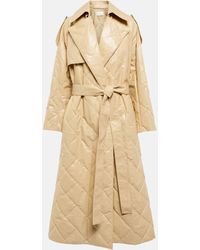 The Row - Agathon Quilted Leather Trench Coat - Lyst