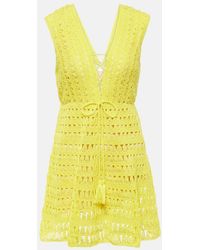 Anna Kosturova - Bianca Cotton Crochet Minidress - Lyst