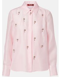 Max Mara - Agi Crystal-Embellished Silk Shirt - Lyst