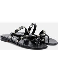 Manolo Blahnik - Irafli Embellished Leather Thong Sandals - Lyst