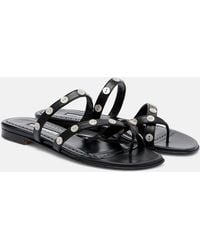 Manolo Blahnik - Irafli Embellished Leather Thong Sandals - Lyst