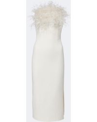 Safiyaa - Robe Midi De Mariee Aerine En Crepe - Lyst