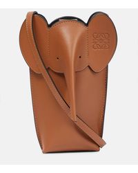 Loewe - Elephant Pocket Leather Crossbody Bag - Lyst
