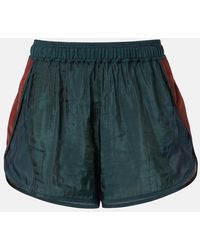 Saint Laurent - Colorblocked Taffeta Shorts - Lyst