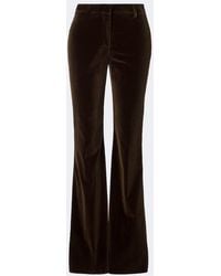 Etro - Cotton Velvet Flared Pants - Lyst