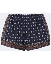 Doen - Vienna Printed Cotton Shorts - Lyst