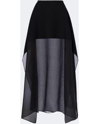Sportmax - Silk-Trimmed Knitted Maxi Skirt - Lyst